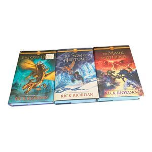 Heroes Of Olympus Books 1-3 Lot Hardback Set Rick Riordan Pre-owned